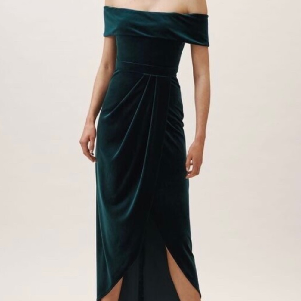 Anthropology BHLDN Green Velvet